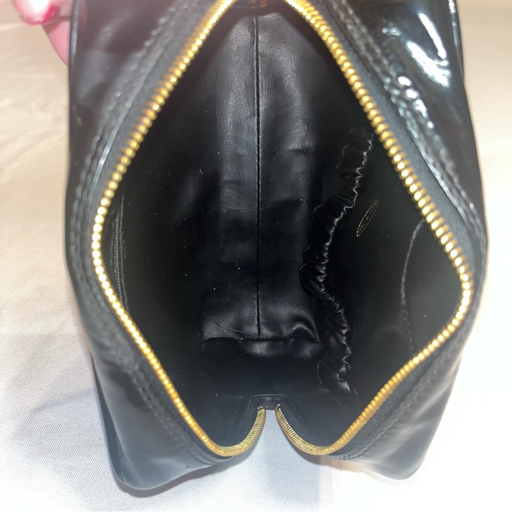 ❌SOLD!❌ CHANEL *As Is* Timeless Black Patent Leather Toiletries Case ULTRA RARE - Picture 8 of 17